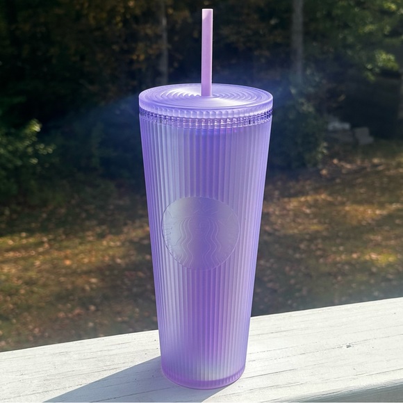 Starbucks Other - Starbucks Iridescent Lilac Aurora Purple Pleated Soft Touch Jelly Tumbler